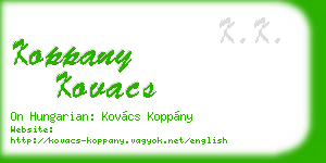 koppany kovacs business card